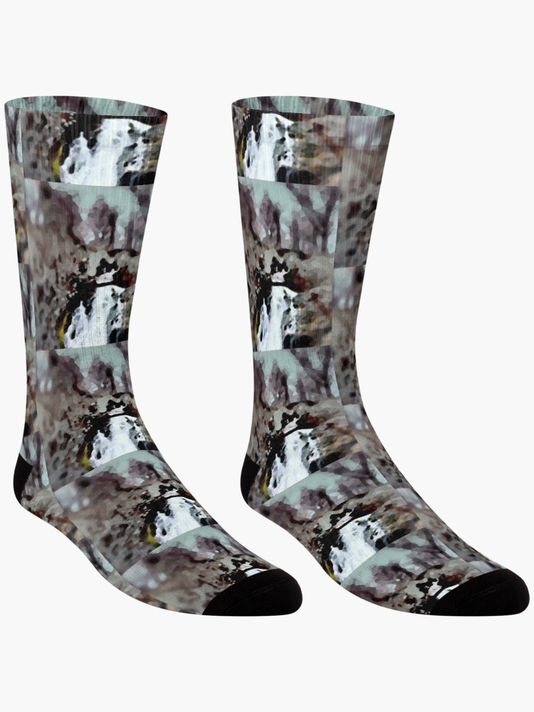 Thumbnail 3 of 5, Socks, "Abstract Waterfall" designed and sold by ReedS8.