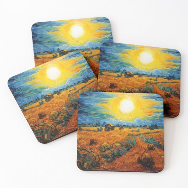 Artikelvorschau, Felder bei Sonnenuntergang entworfen und verkauft von DigiArtbyKeith.