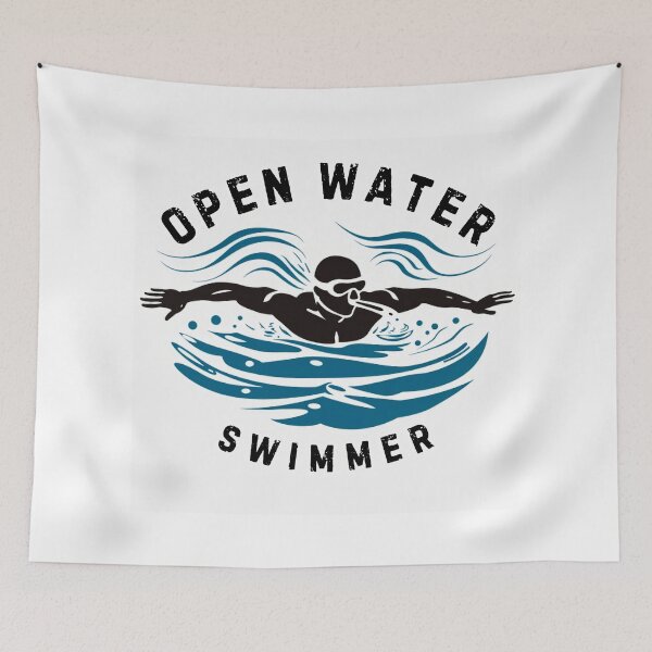 Item preview, Open Water Swimmer - Male - w/ text designed and sold by TheDigitalAnvil.