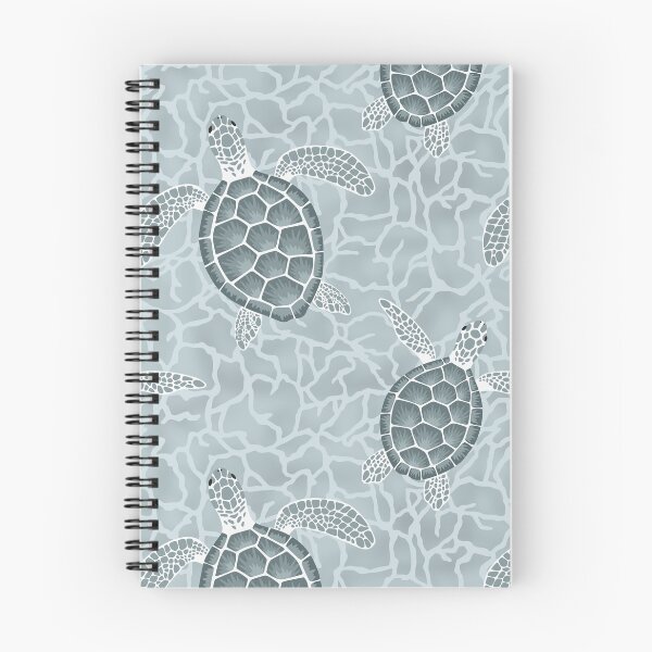 Item preview, Serene sea turtles swimming in the ocean - monochrome  marine turtles designed and sold by Muxune.