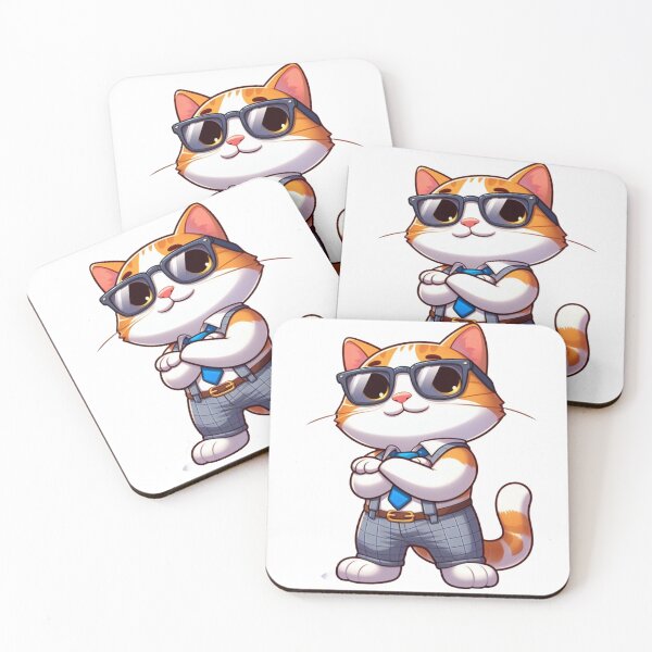 Item preview, Animated Cat looking cool and impressive with glasses designed and sold by ISIKPK.