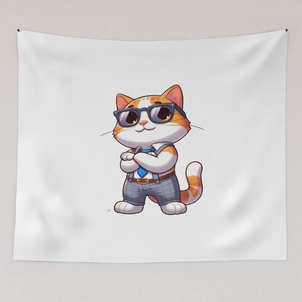 Item preview, Animated Cat looking cool and impressive with glasses designed and sold by ISIKPK.