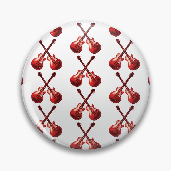 Item preview, Crossed Red Guitars Retro 80s Pattern designed and sold by wolfkin-design.