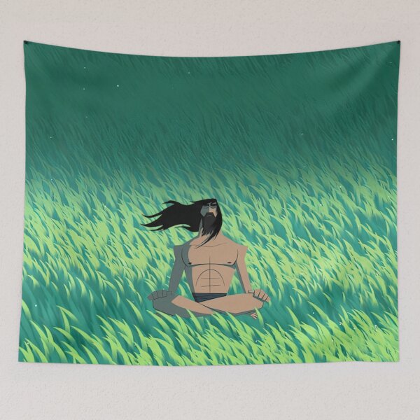 Item preview, samurai jack meditating designed and sold by loveAndbusiness.