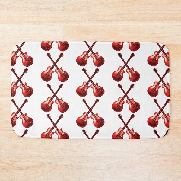 Item preview, Crossed Red Guitars Retro 80s Pattern designed and sold by wolfkin-design.