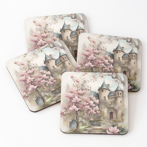 Item preview, Magnolia tree with romantic castle designed and sold by Made-by-Gus.