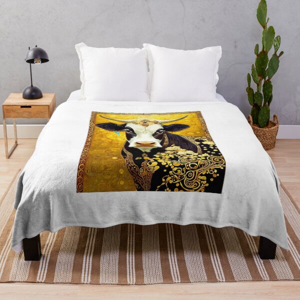 Item preview, Holy cow in the style of Gustav Klimt with golden tones designed and sold by BubblyDelight.