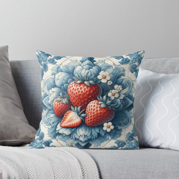 Item preview, Delft Tile With Strawberry No.4 designed and sold by ArtNook777.