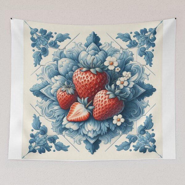 Item preview, Delft Tile With Strawberry No.4 designed and sold by ArtNook777.