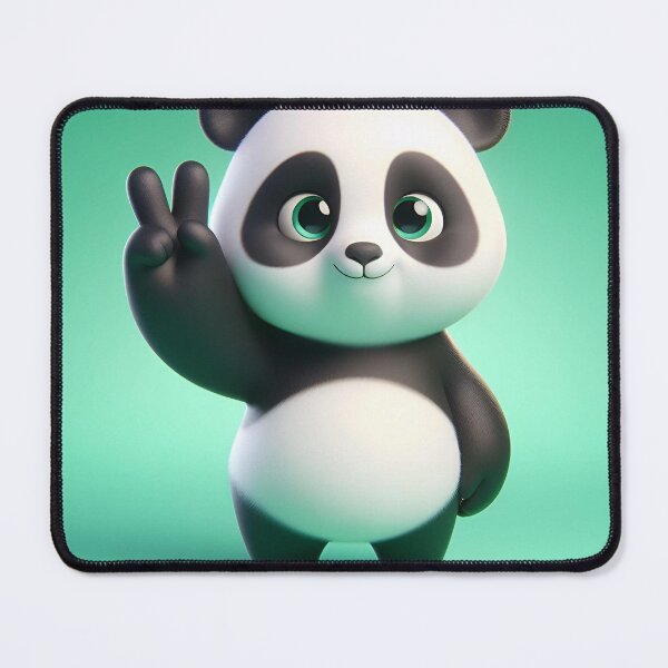 Item preview, A cute panda greets the world designed and sold by MyHappyArtShop.