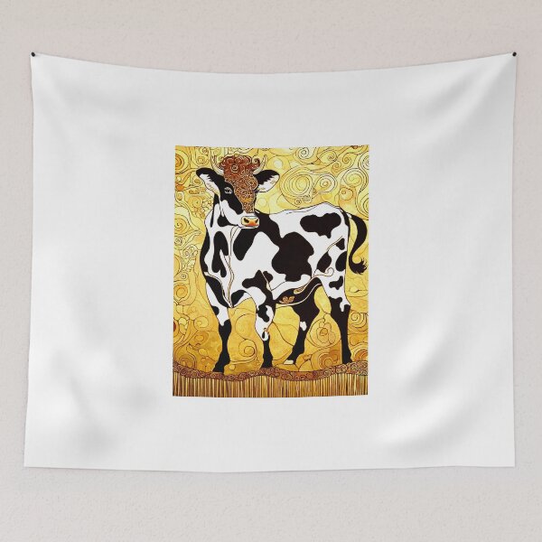Item preview, Holy cow in the style of Gustav Klimt with golden tones designed and sold by BubblyDelight.