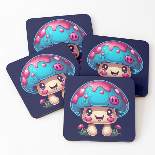 Item preview, Neon Mushroom Smiles - Kawaii Mashup designed and sold by MerchshopNL.