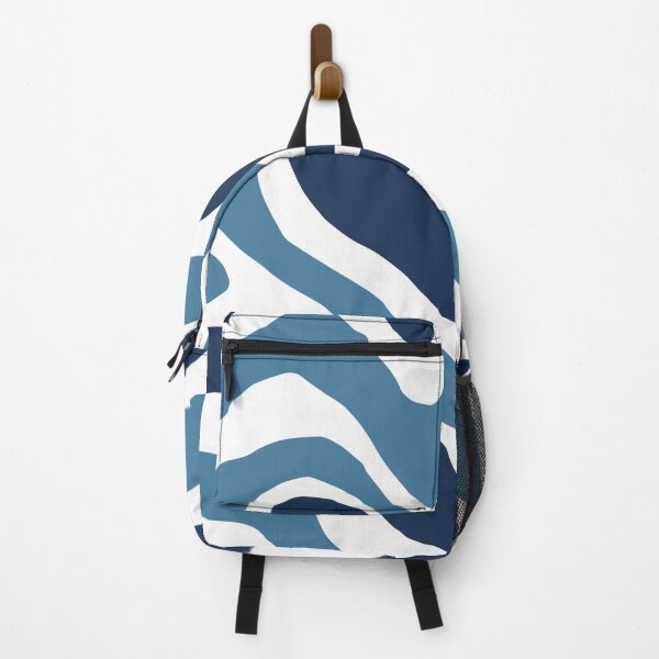 Item preview, Abstract Wave Pattern Blue and White designed and sold by LinDraws.