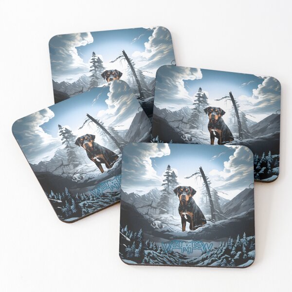 Item preview, Majestic strong dog in a winter scene designed and sold by Woof-WoofSK.