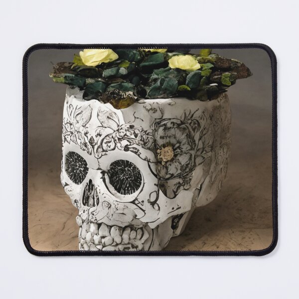 Item preview, Skull Flower Pot designed and sold by FamiliarPufferfish.