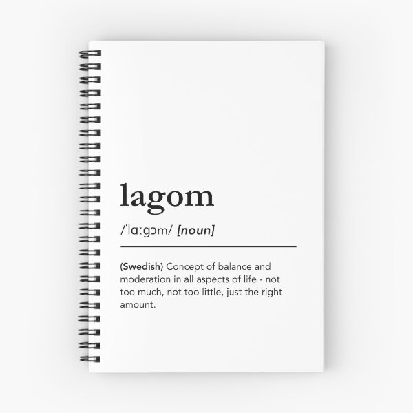 Aperçu de l'œuvre Lagom, définition de lagom, signification de lagom, mots suédois, mode de vie scandinave, suède créée et vendue par lagunaklein.