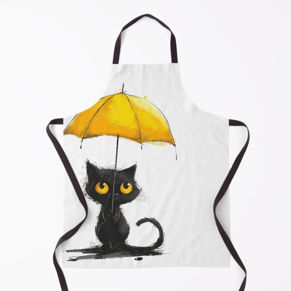 Item preview, Black cat with an umbrella designed and sold by Revived Design.