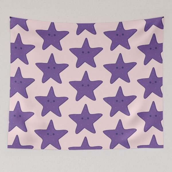 Item preview, Cute Kawaii Violet Star designed and sold by PatternInArt.