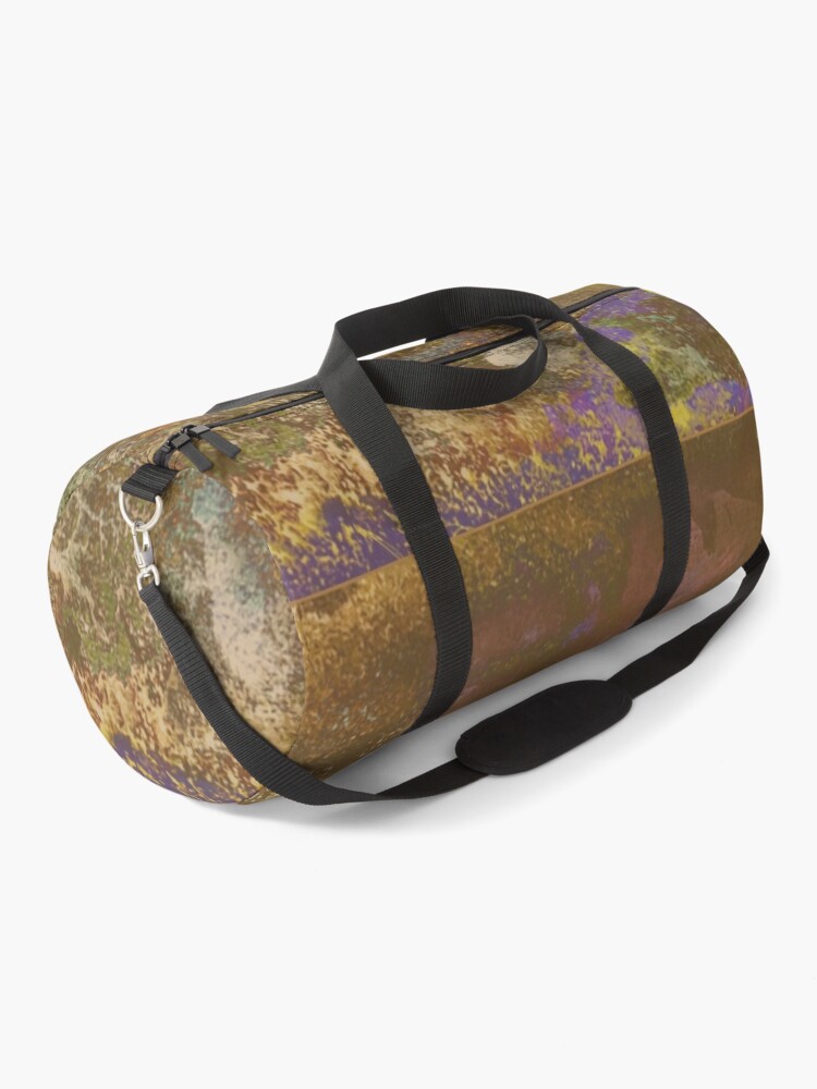 Thumbnail 1 of 3, Duffle Bag, Neon Seas in Ochre designed and sold by TSteeleArt.