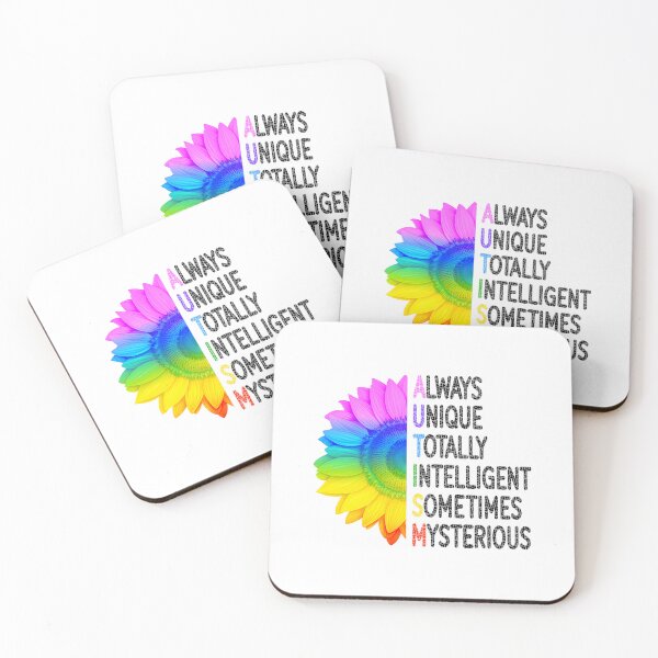 Item preview, Autism Definition Rainbow Sunflower Puzzle Letters designed and sold by BelloniArtShop.