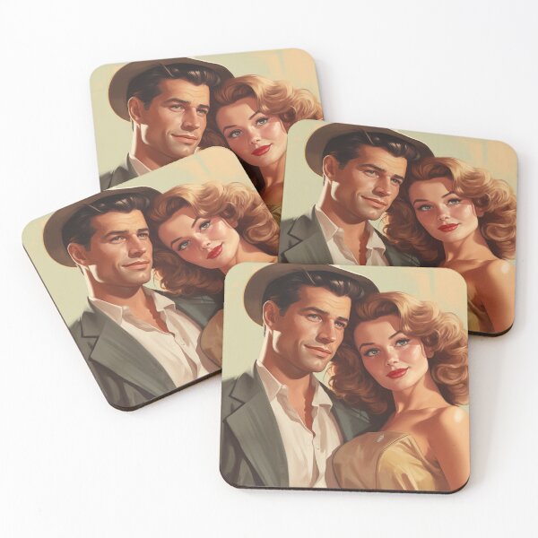 Item preview, Man and Woman Romantic Couple Retro Pastel Design  designed and sold by StanPera.