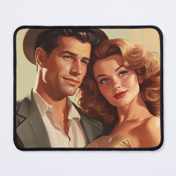 Item preview, Man and Woman Romantic Couple Retro Pastel Design designed and sold by StanPera.