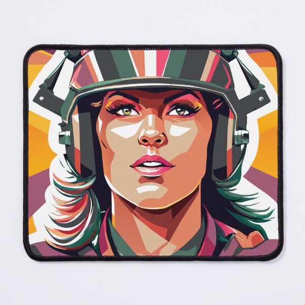 Item preview, Beautiful woman in helmet designed and sold by BubblyDelight.
