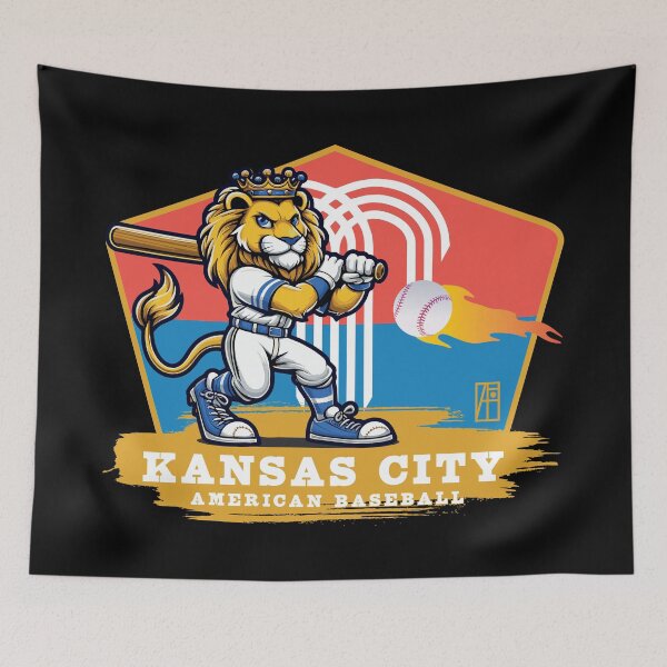 Item preview, USA - American BASEBALL - Kansas - Baseball mascot - Kansas baseball designed and sold by ArtProjectShop.