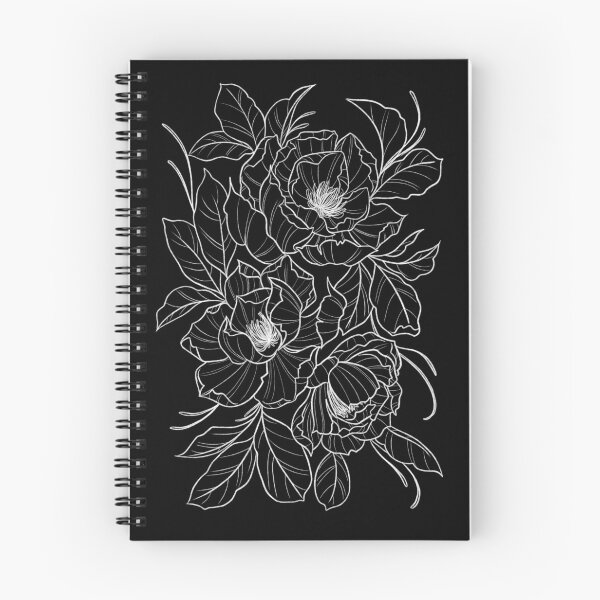 Item preview, blackwork flowers designed and sold by DruskyDesign.