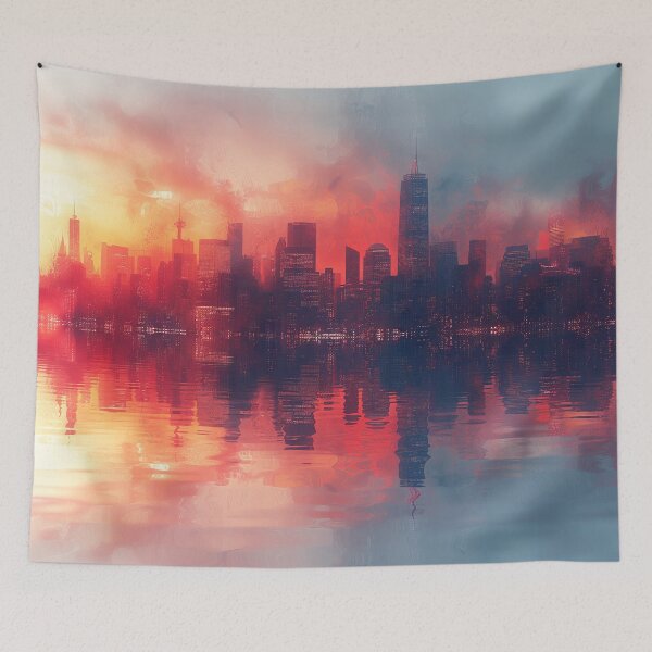 Item preview, Hazy Cityscape designed and sold by lupesparx.