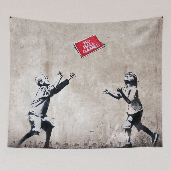 Item preview, No Ball Games | Banksy Mural designed and sold by WE-ARE-BANKSY.