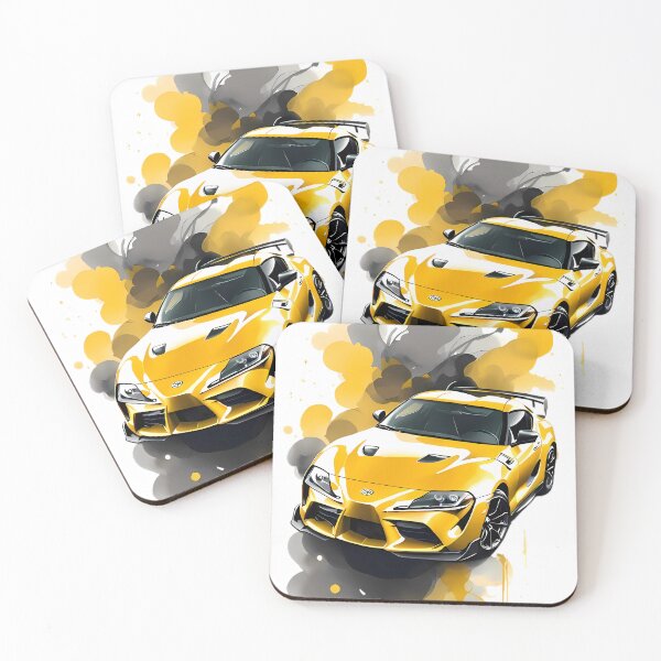 Item preview, Toyota Supra Yellow Fog Art designed and sold by DecarYourself.