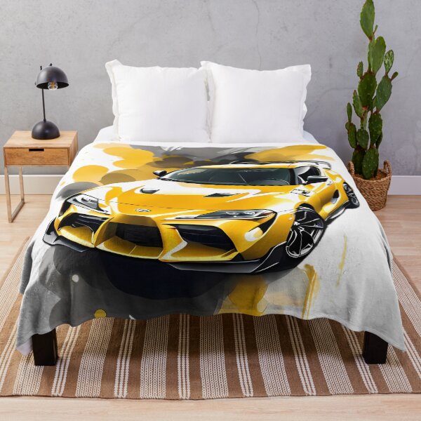 Item preview, Toyota Supra Yellow Fog Art designed and sold by DecarYourself.