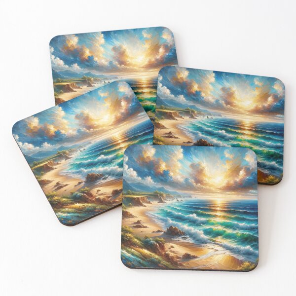 Item preview, Vibrant Coastal Majesty Oil Painting designed and sold by Prosser87.