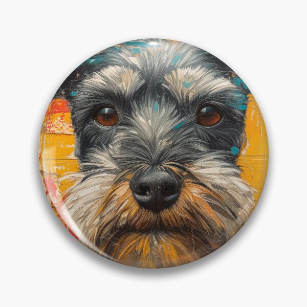 Artikelvorschau, Urban Charm Miniature Schnauzer - Graffiti Splashed Canine Art entworfen und verkauft von StudiodeBoer.