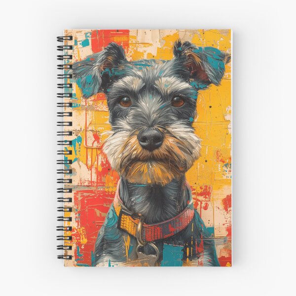 Item preview, Urban Charm Miniature Schnauzer - Graffiti Splashed Canine Art designed and sold by StudiodeBoer.