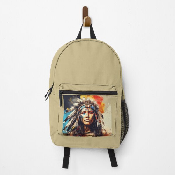 Item preview, Young Native American woman with hair and makeup according to her tribe designed and sold by cristina1001.