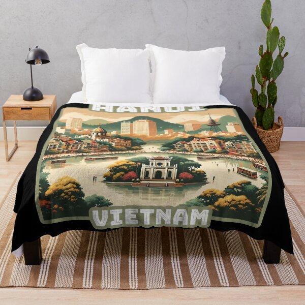 Item preview, Retro vintage Hanoi Vietnam Skyline designed and sold by Unitepeople.