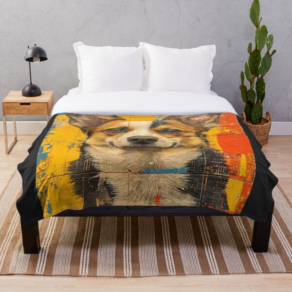 Aperçu de l'œuvre Vibrant Corgi Charm - Urban Canine Artwork créée et vendue par StudiodeBoer.