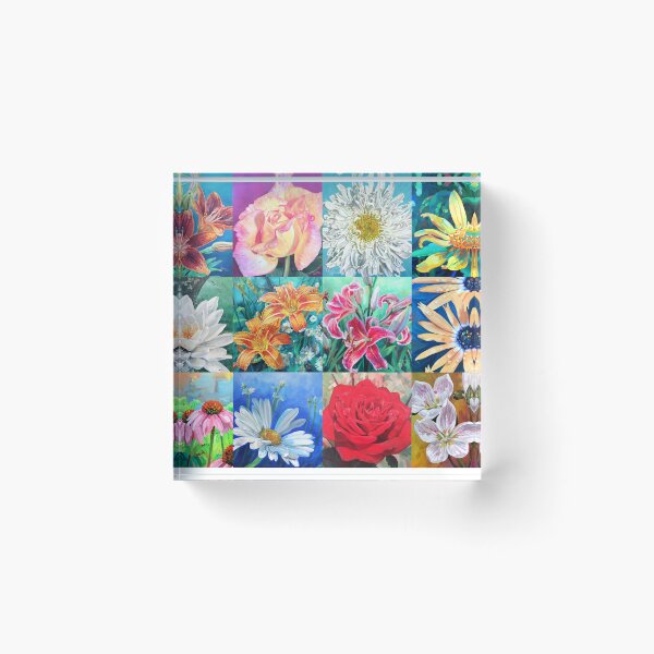 Item preview, Flower Painting Montage (acrylic paint) designed and sold by RVA-tack.