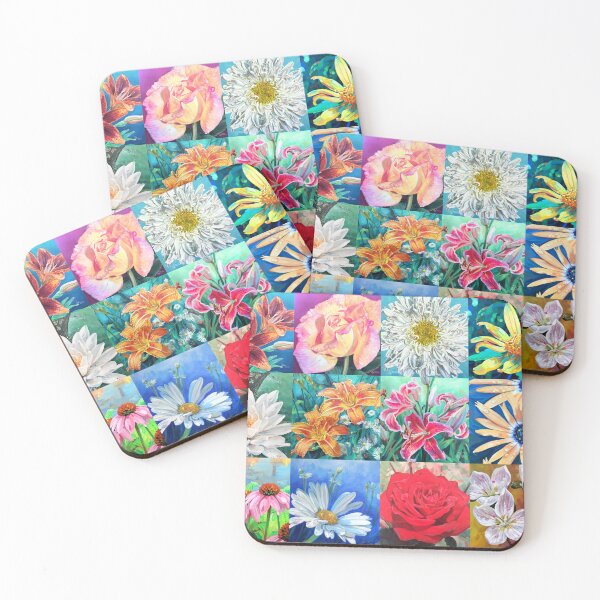 Item preview, Flower Painting Montage (acrylic paint) designed and sold by RVA-tack.