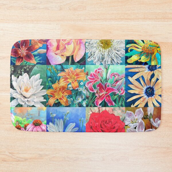 Item preview, Flower Painting Montage (acrylic paint) designed and sold by RVA-tack.