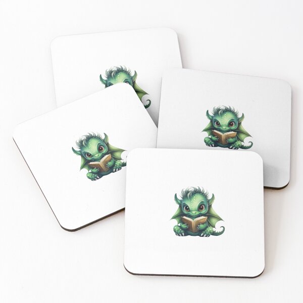 Item preview, Adorable Green Dragon Reading a Book - Sticker designed and sold by kalyssa44.