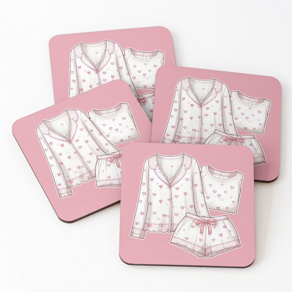 Item preview, Abbot's Pink Heart Pajamas designed and sold by AmberRoseWrites.