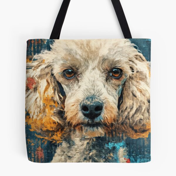 Aperçu de l'œuvre Poetic Poodle - Urban Elegance Canine Canvas créée et vendue par StudiodeBoer.