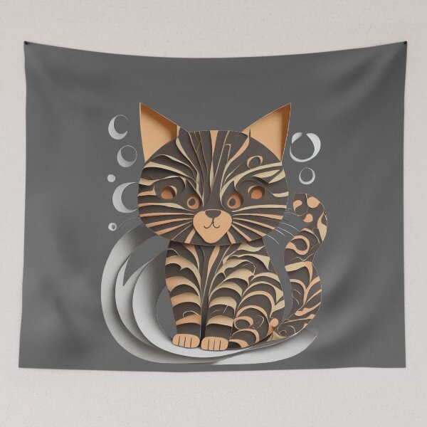 Item preview, Cute Kitty Cat Origami designed and sold by MakeInShop.