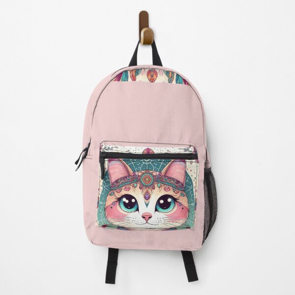 Item preview, Purr-fectly Pink and Groovy: Meet the Stylish Girly Cat! designed and sold by Furbabies Art.