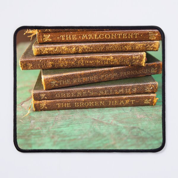 Item preview, Antique leather books on vintage green table designed and sold by CLHawley.