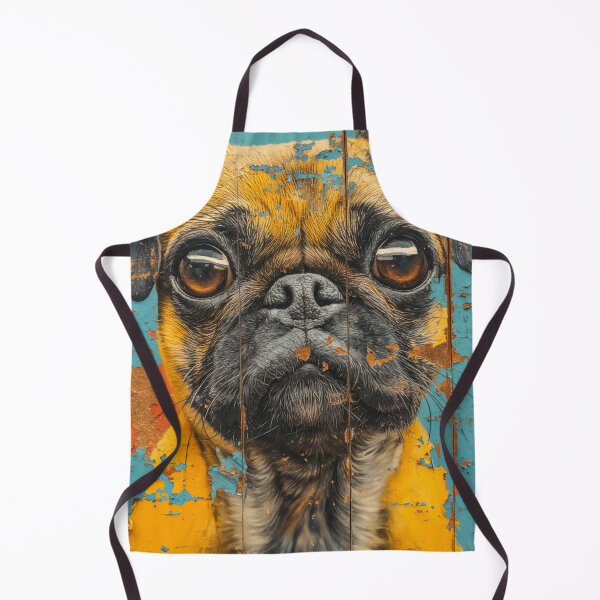 Aperçu de l'œuvre Quirky Pug Portrait - Street Mural Style Art créée et vendue par StudiodeBoer.