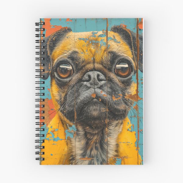 Artikelvorschau, Quirky Pug Portrait - Street Mural Style Art entworfen und verkauft von StudiodeBoer.
